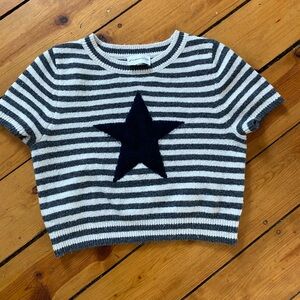 Freshman 1996 Black Star Striped Sweater size Large